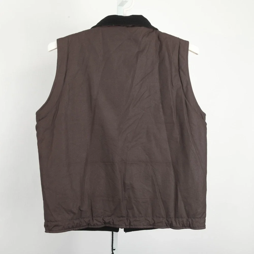 AtlanticRancher Vest Mens Large Brown Full Zip Fleece Lined Insulated Puffer - Picture 4 of 13